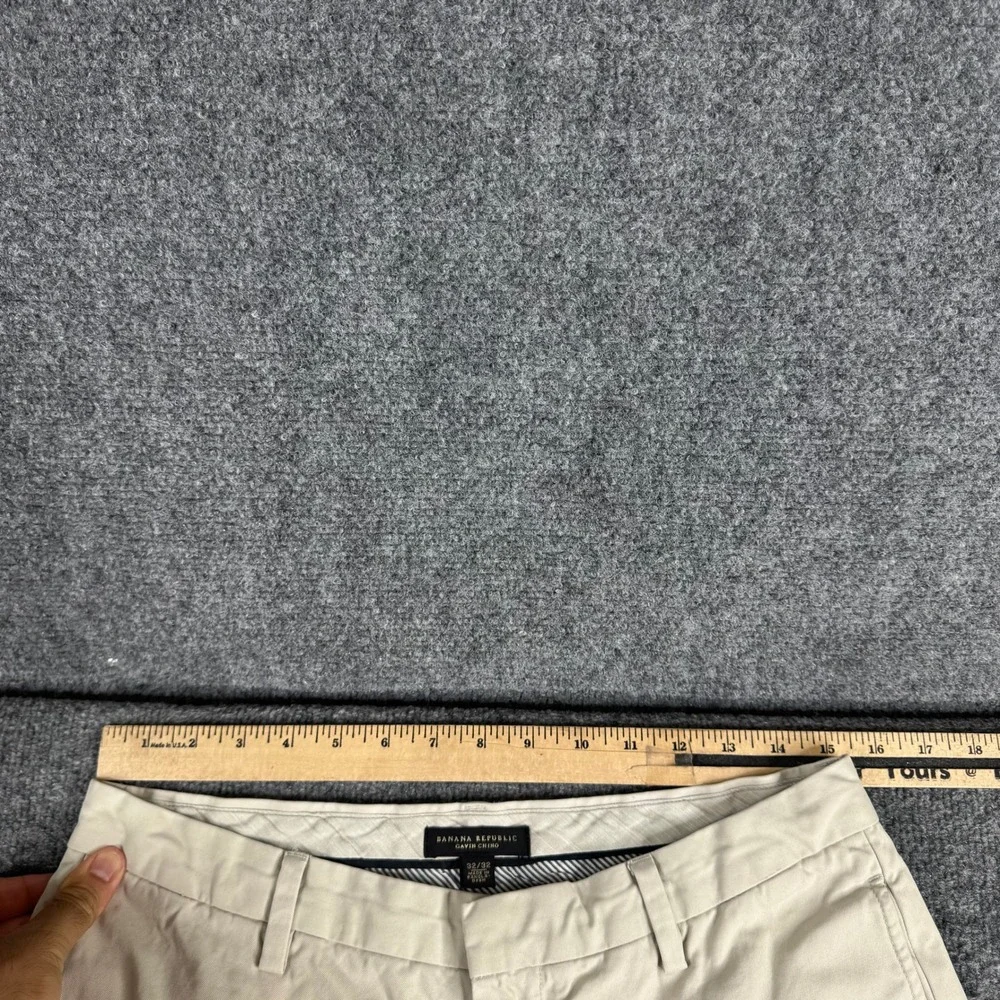Banana Republic Pants Mens Size 32x32 Beige Gavin Chino Straight Cotton Khaki
